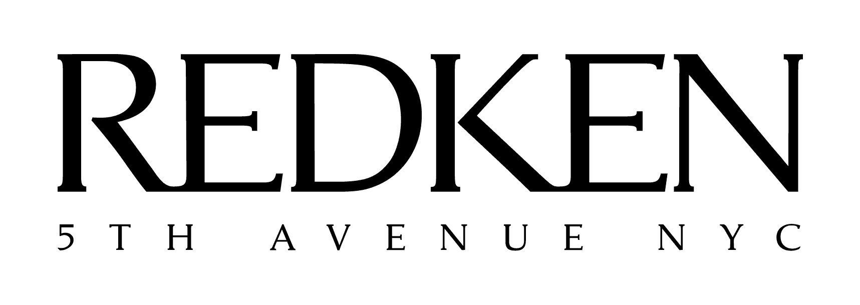 Redken 5th Avenue NYC logo in bold black font on a transparent background.